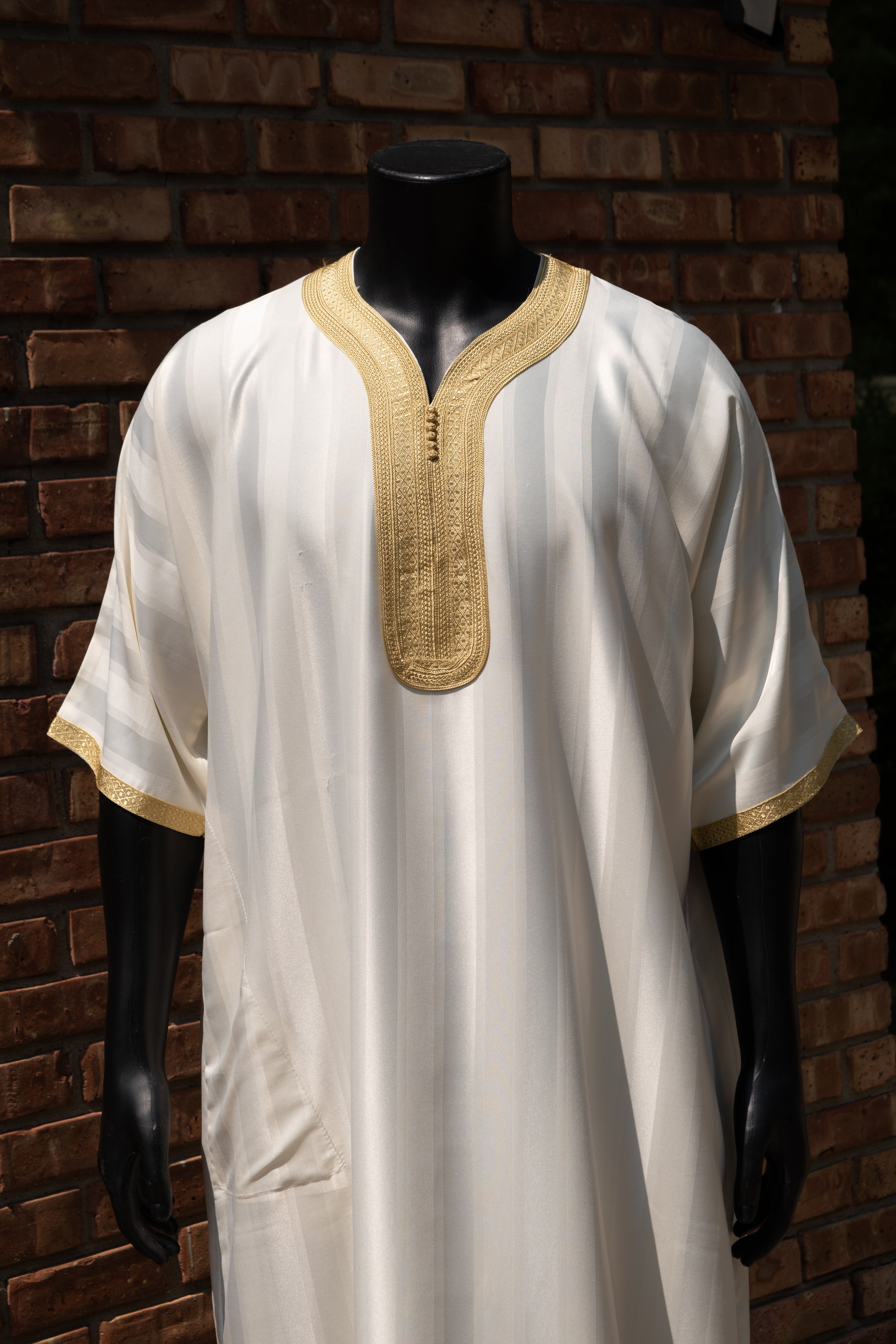 White and Gold Gandoura