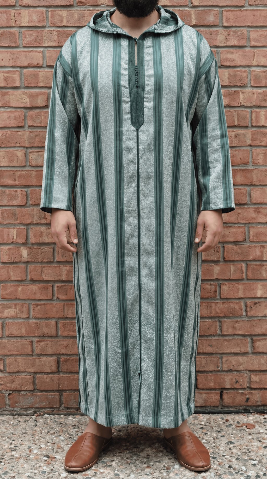 Green Striped Jellaba