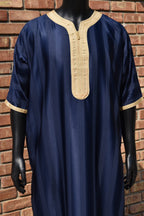 Navy Blue and Gold Gandoura