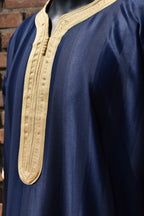 Navy Blue and Gold Gandoura