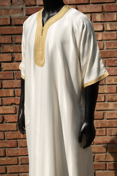 White and Gold Gandoura