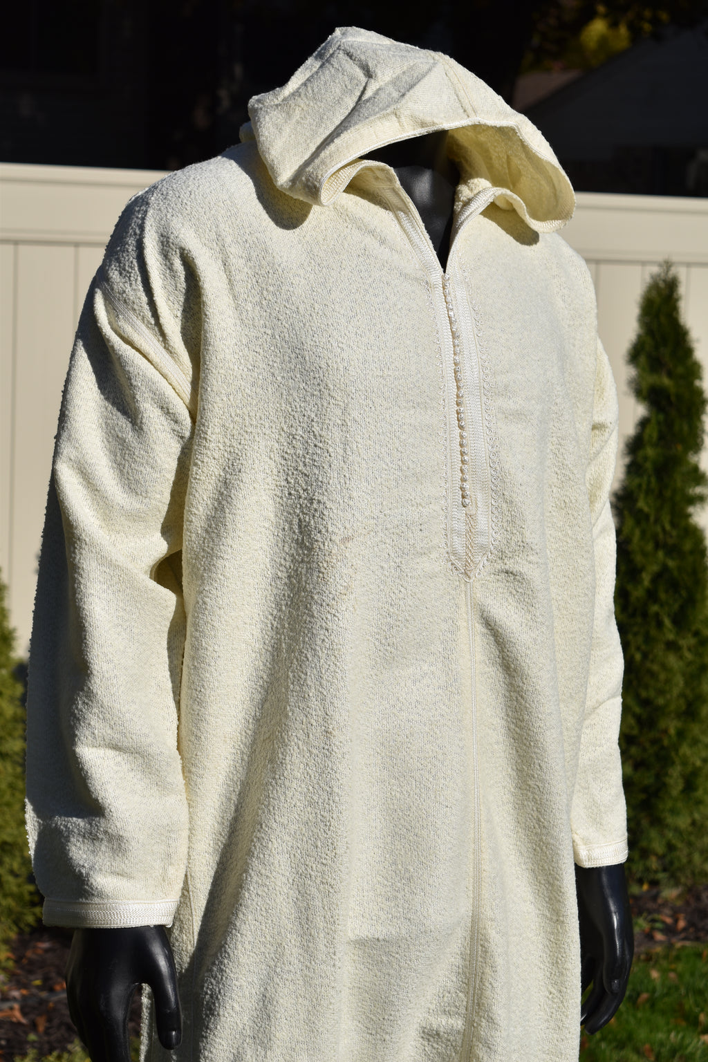 Offwhite Wool Mix Winter Jellaba