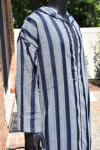 Dark Blue Striped Jellaba