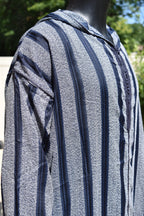 Dark Blue Striped Jellaba