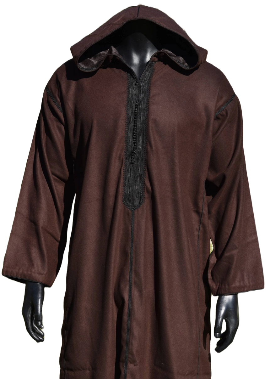 Mocha Brown Cashmere Jellaba