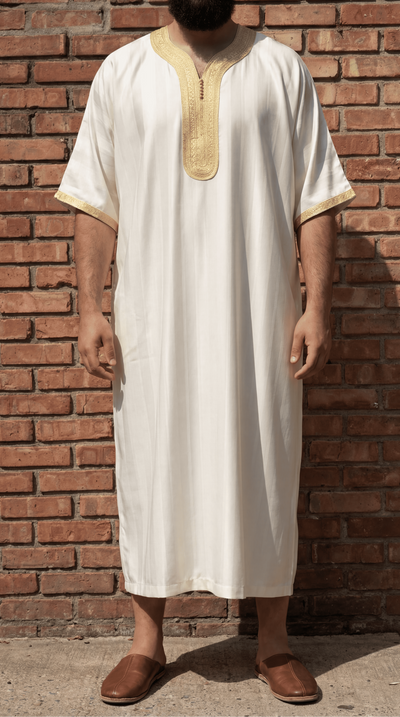 White and Gold Gandoura