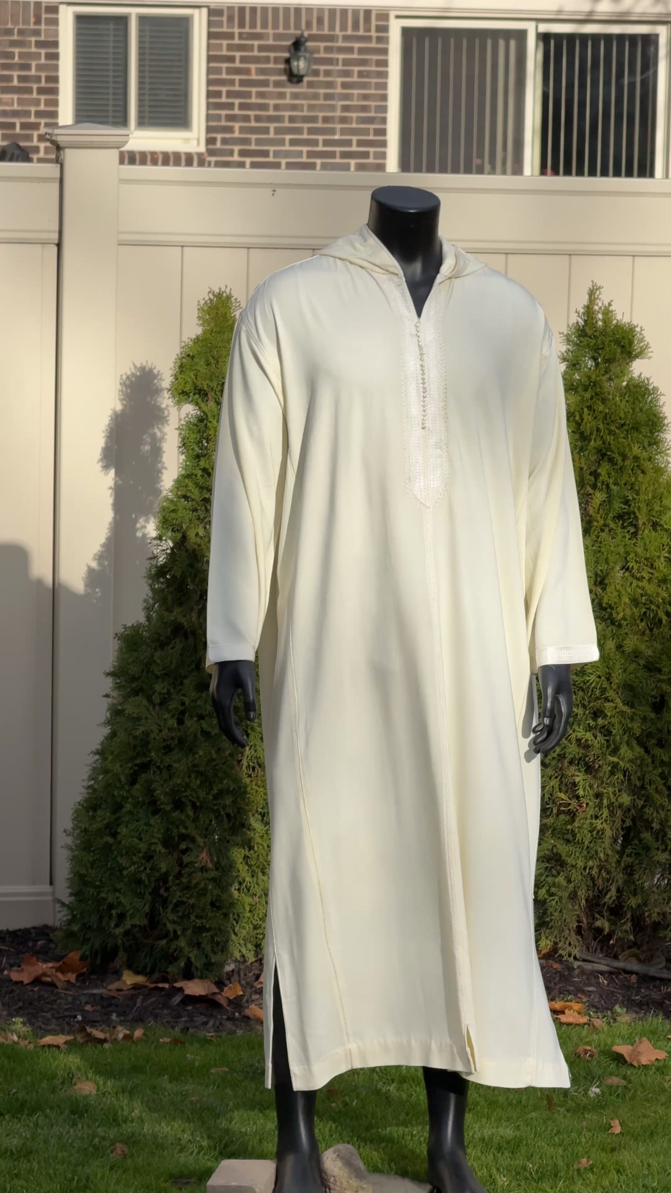 Natural White Mlifa Jellaba