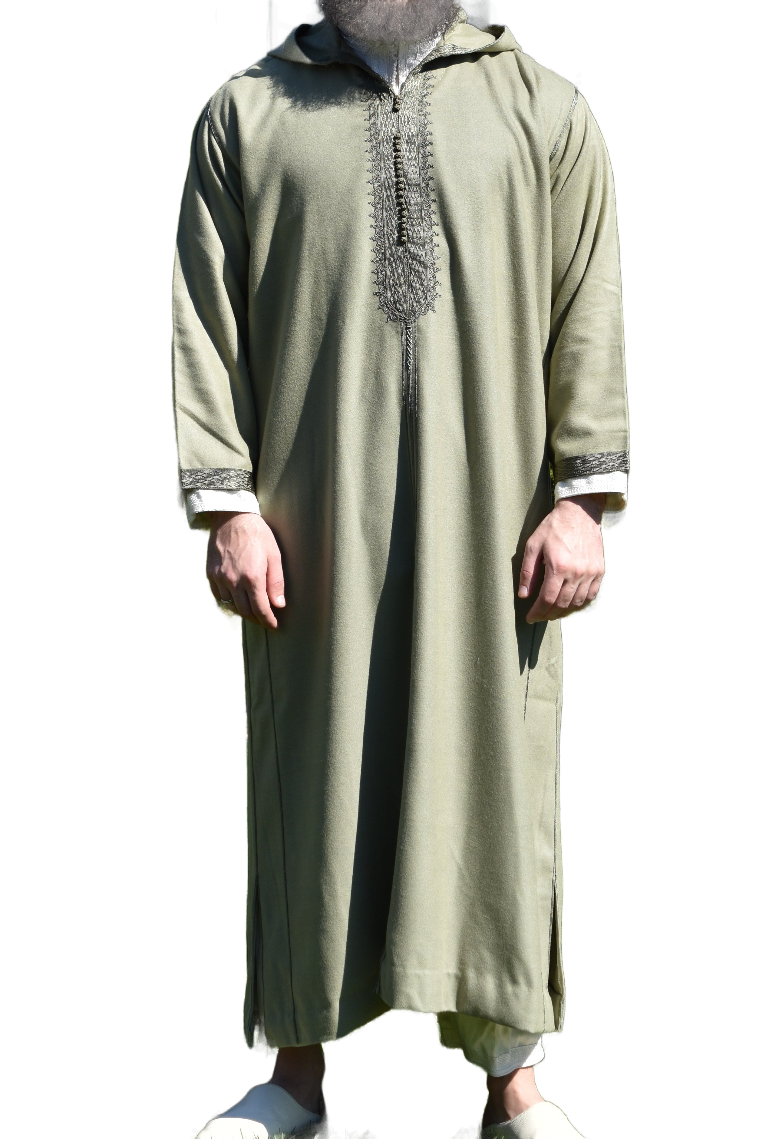 Mlifa Cashmere Jellaba - sage green / 135cm